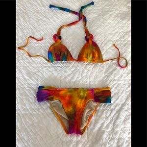 Luli Fama tie dye bikini (never worn)